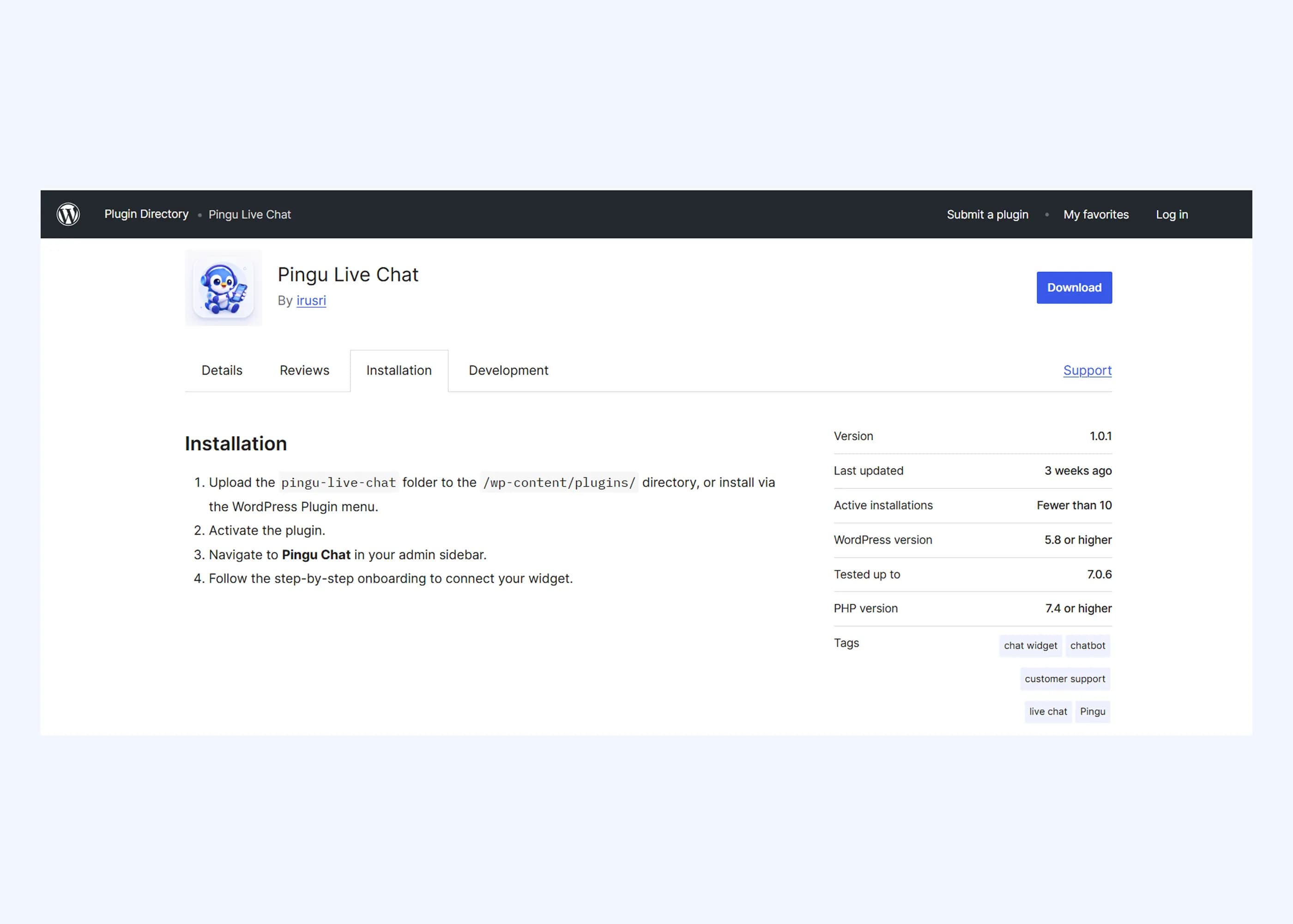 Pingu WordPress-plugin die je websitecontent koppelt aan de AI-chatbot