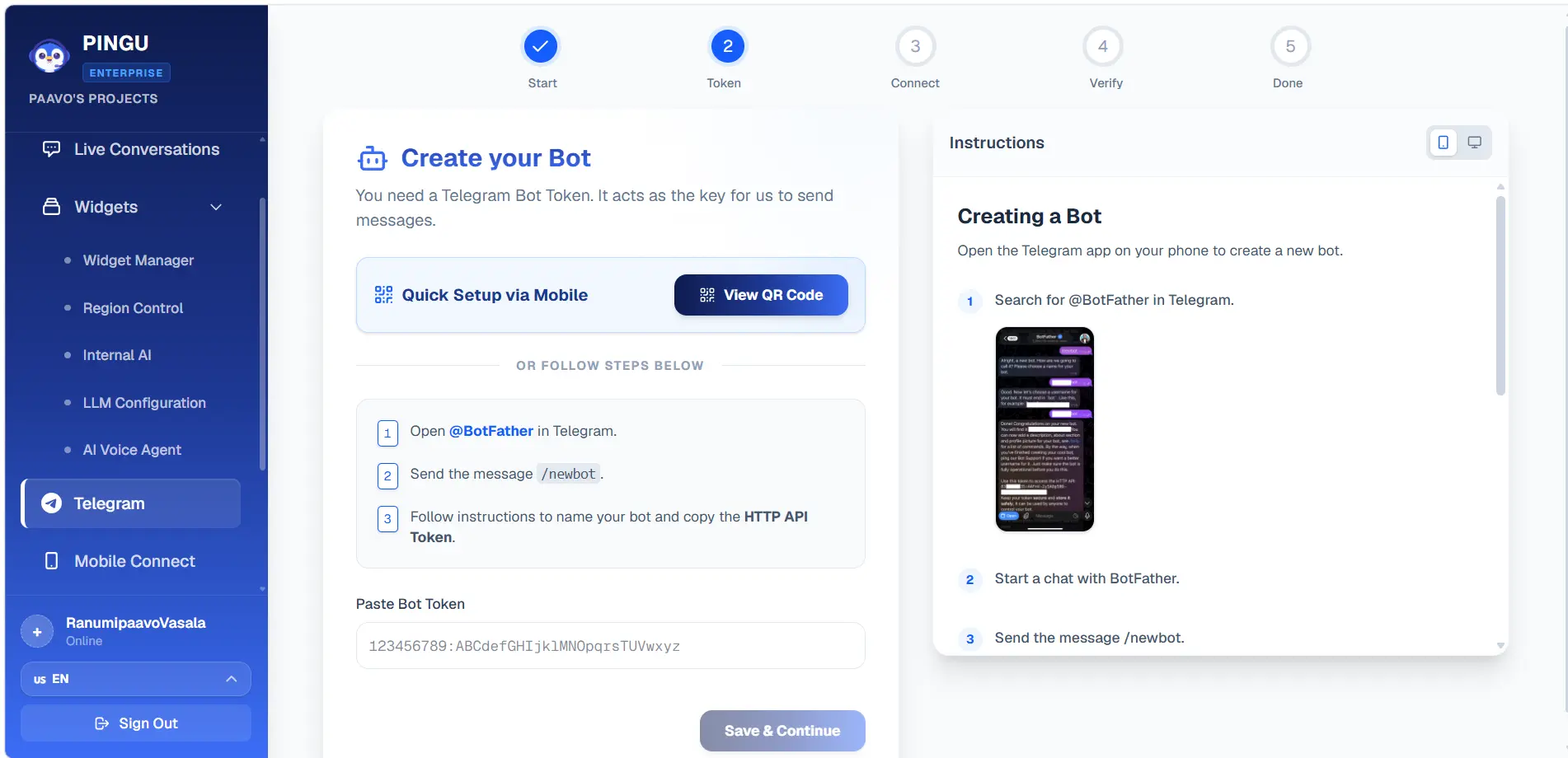 Telegram Live Human Forwarding overview